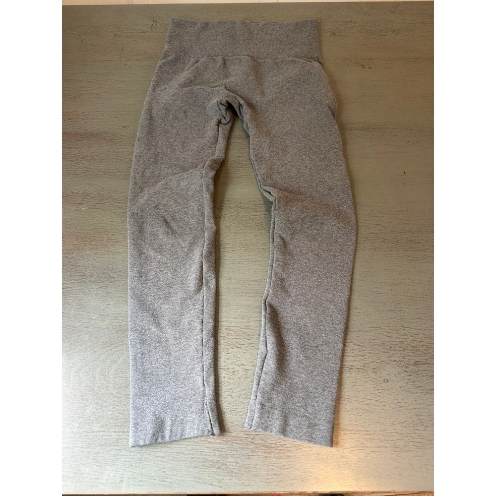 A New Day Gray Fleece Lined High Waisted Leggings S/M Heathered Grey
